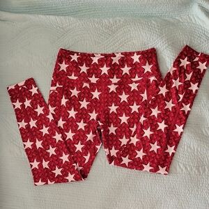 Constantly Varied Gear Red and White Star Leggings